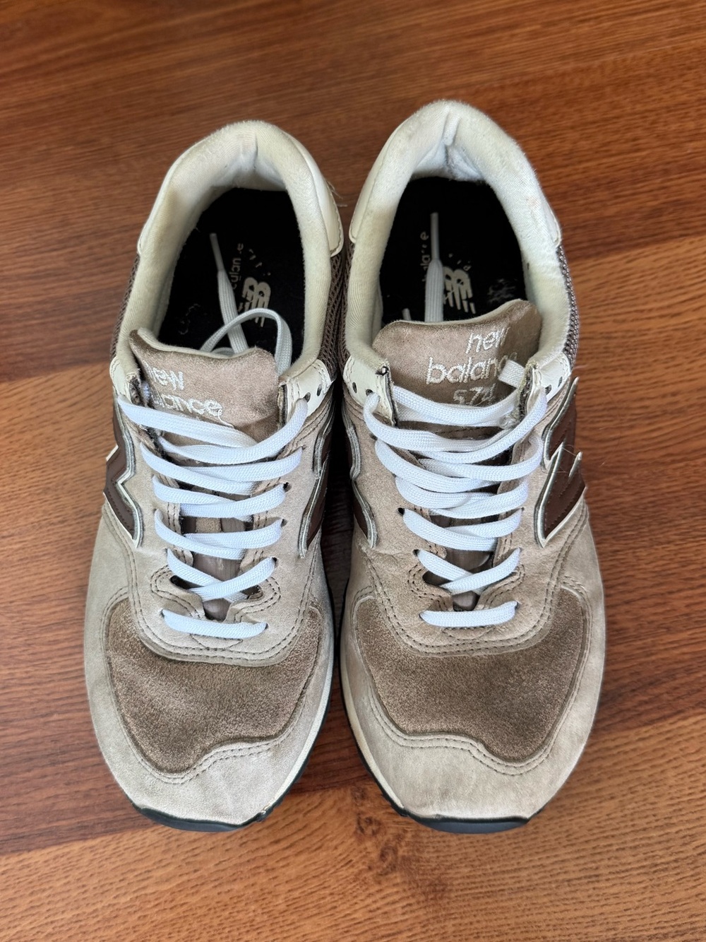 New Balance Women's Tan and Brown Suede Sneakers